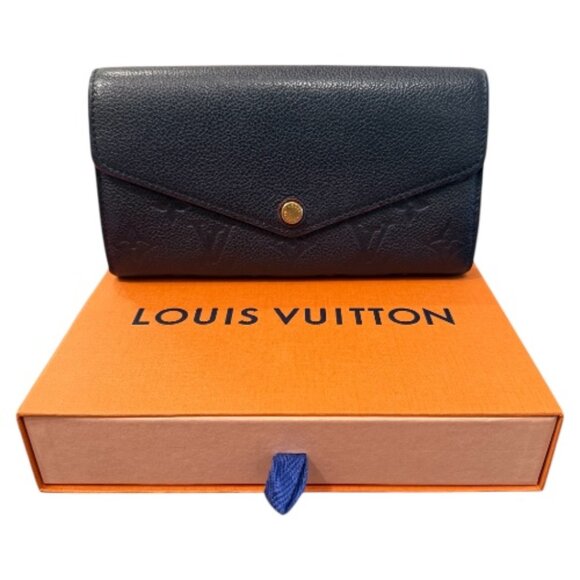 Louis Vuitton Handbags - Louis Vuitton Navy Monogram Empreinte Long Wallet | Box + Chain